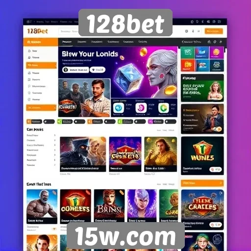 Nova interface do site 128bet melhora experiência do usuário